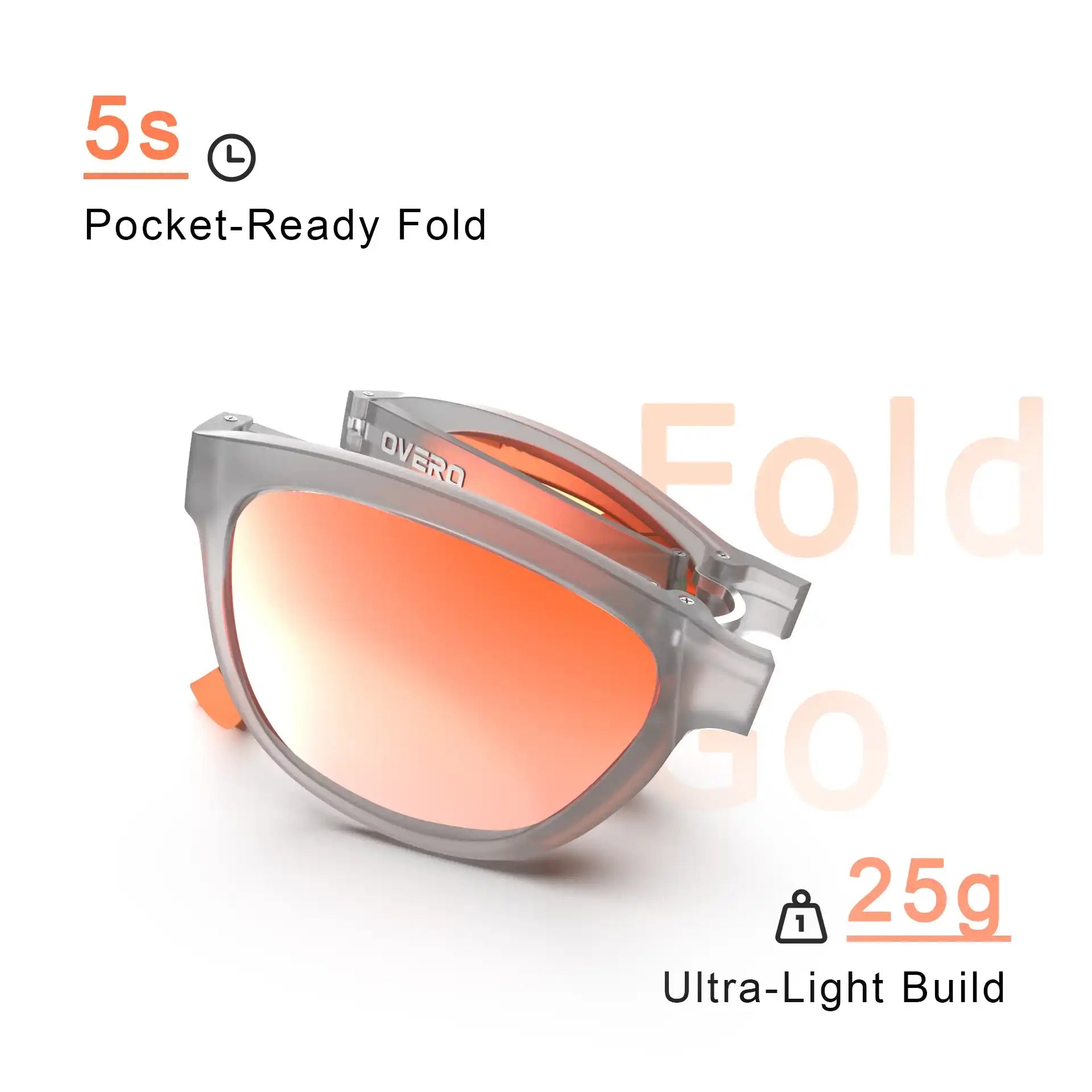 Magma Ash - Overo FoldGo Glasses