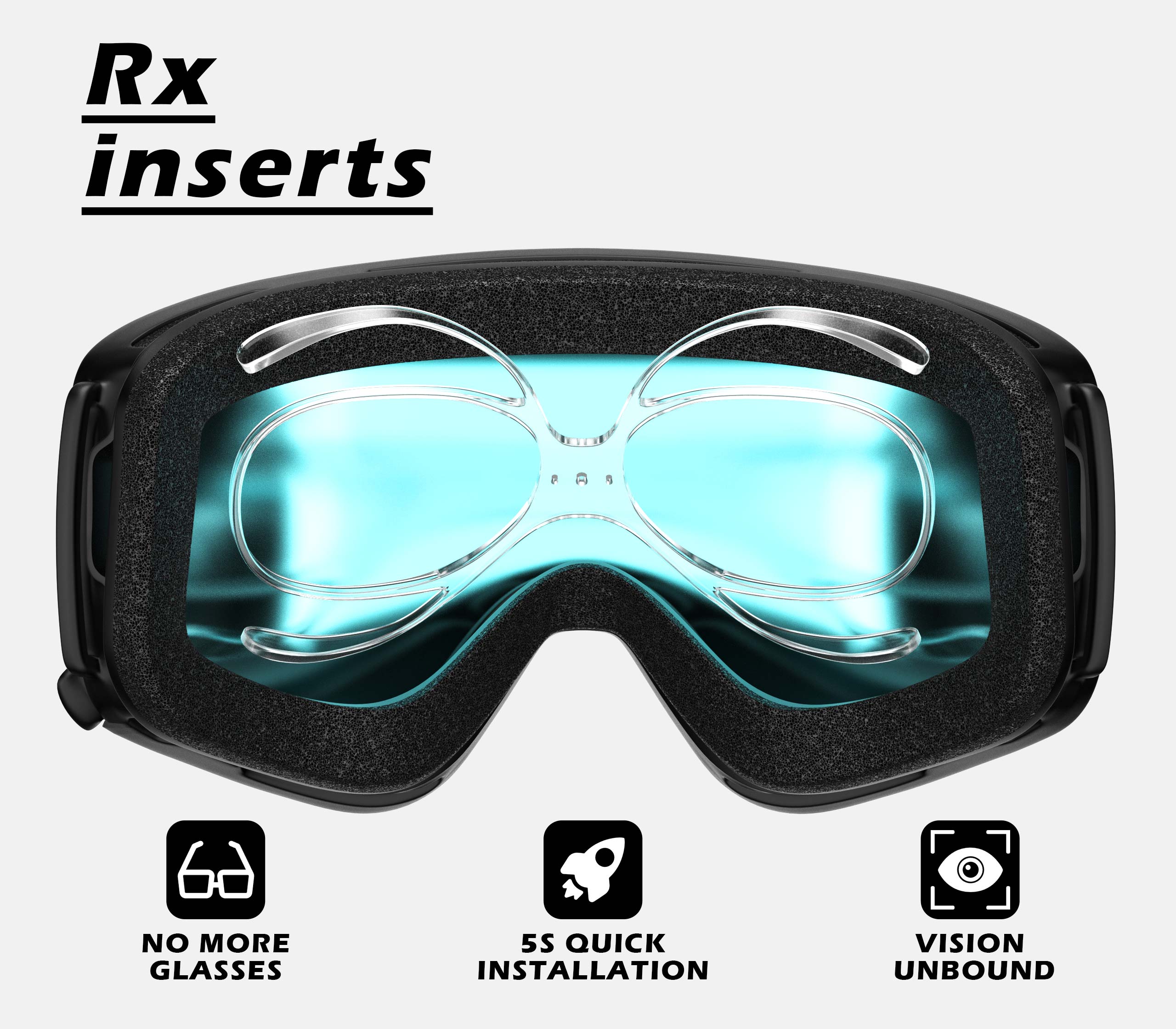 Non-Adjustable Rx Goggle Inserts