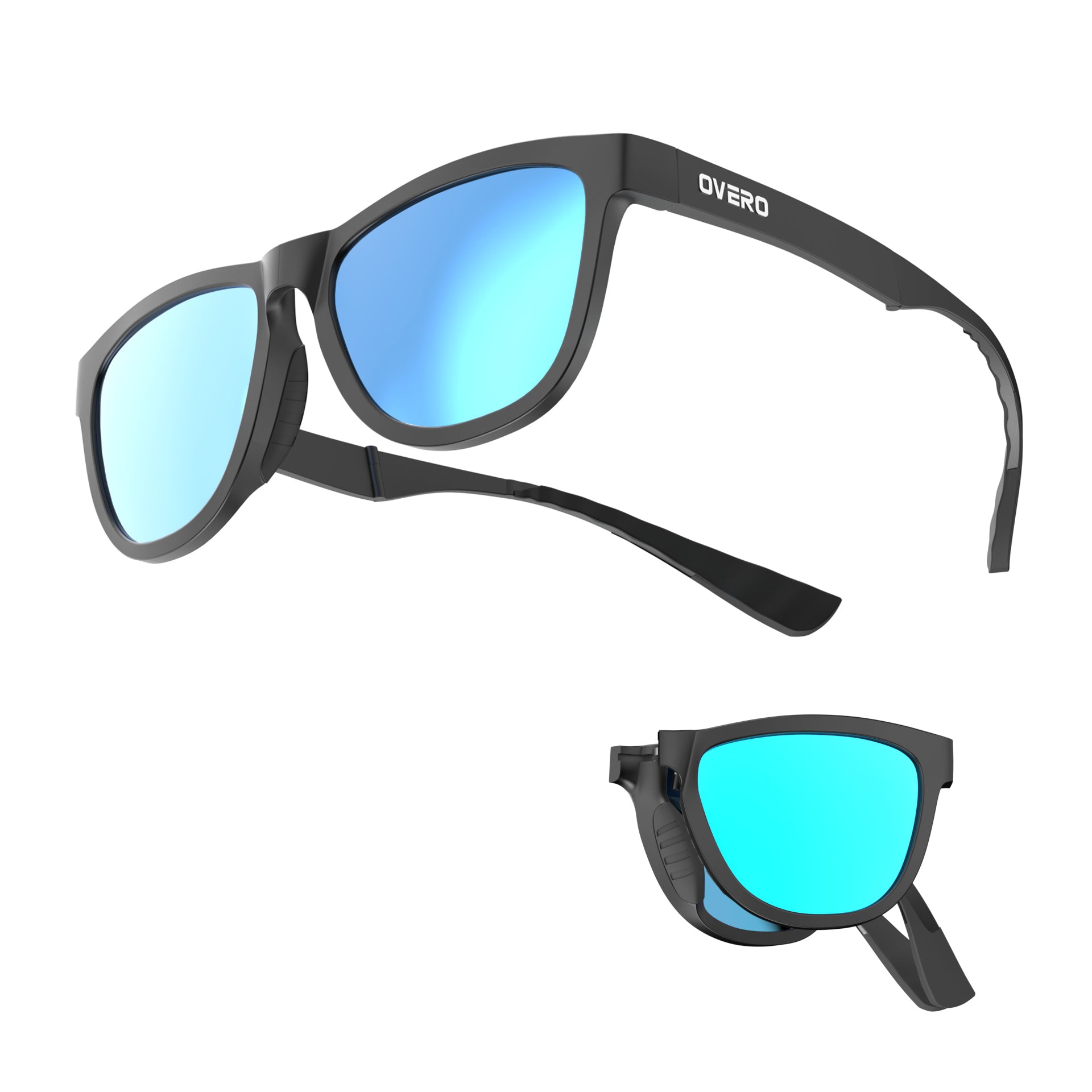 Glacier Black - Overo FoldGo Glasses