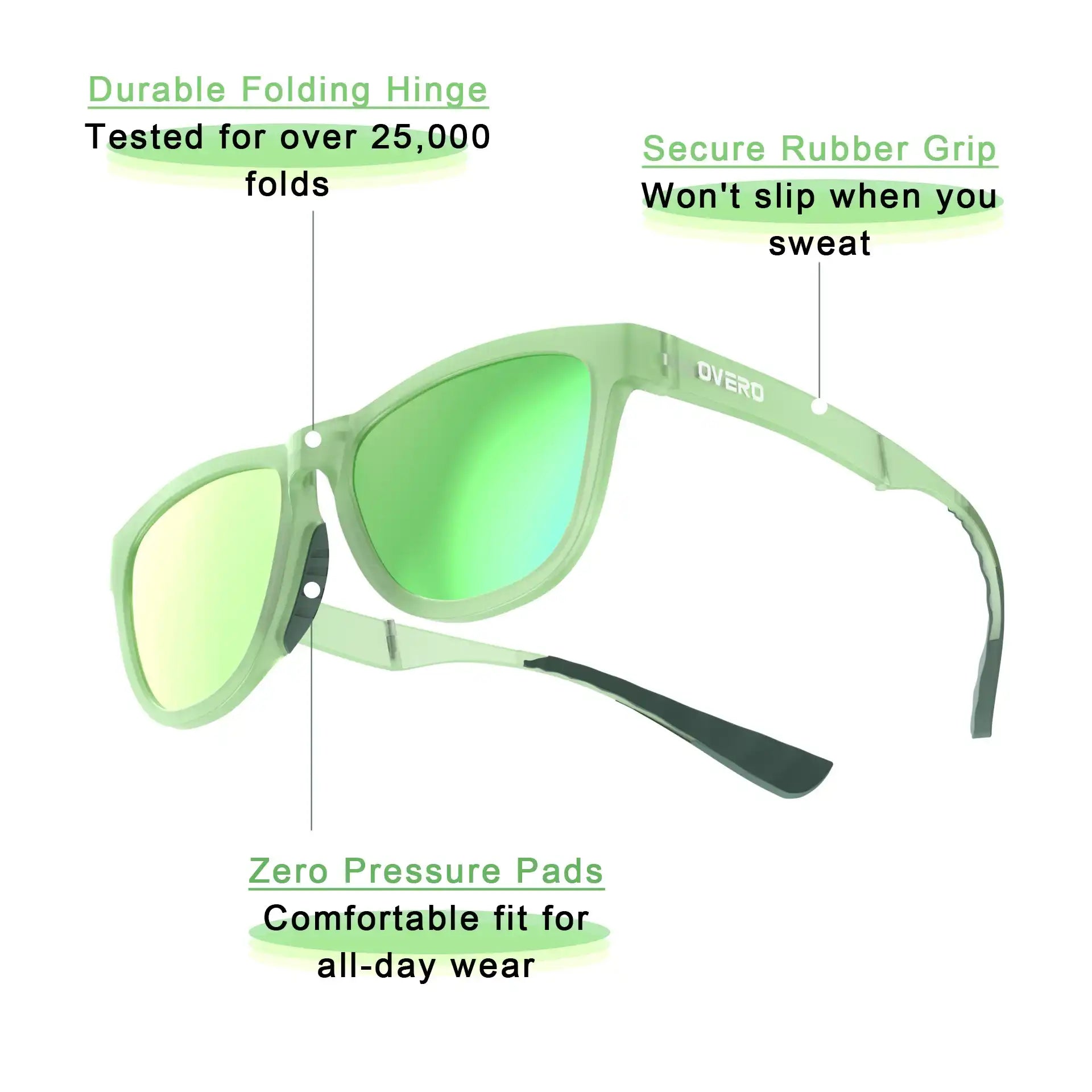 Aurora Mint - Overo FoldGo Glasses