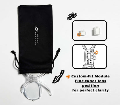 Einstellbare Brilleneinsätze für Korrekturgläser